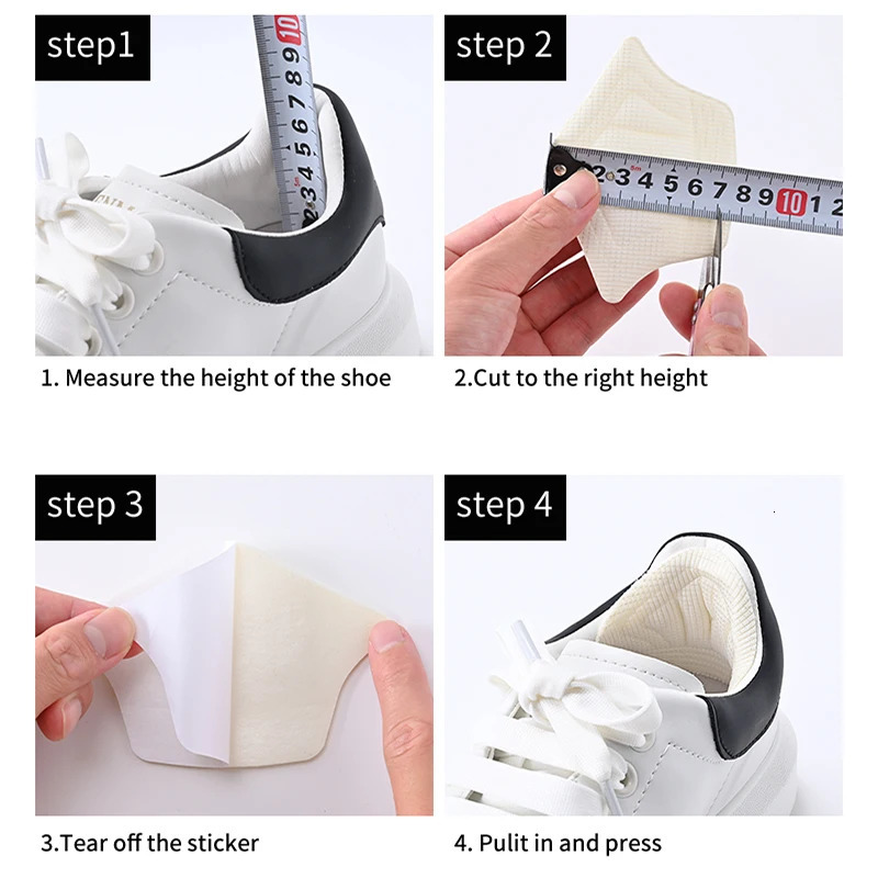 6pair12pcs Insoles Heel Pads Lightweight For Sport Shoes Adjustable Size Back Sticker Antiwear Feet Pad Cushion Insole 250219