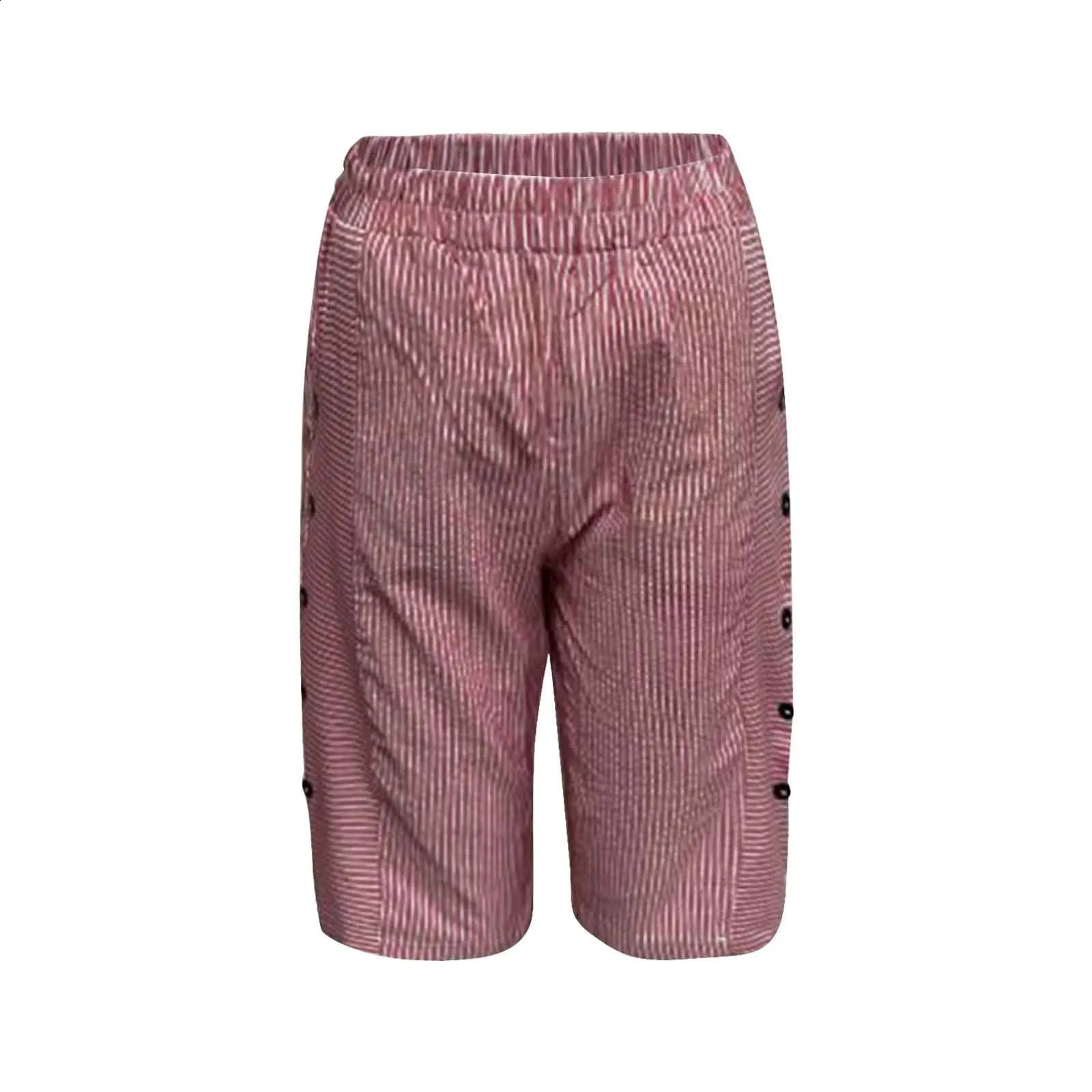 Striped Printed Versatile Shorts Button Thin Streetwear Summer Casual Trousers For Fine Woman Beach Comfy Shorts Ropa Para Mujer 250217