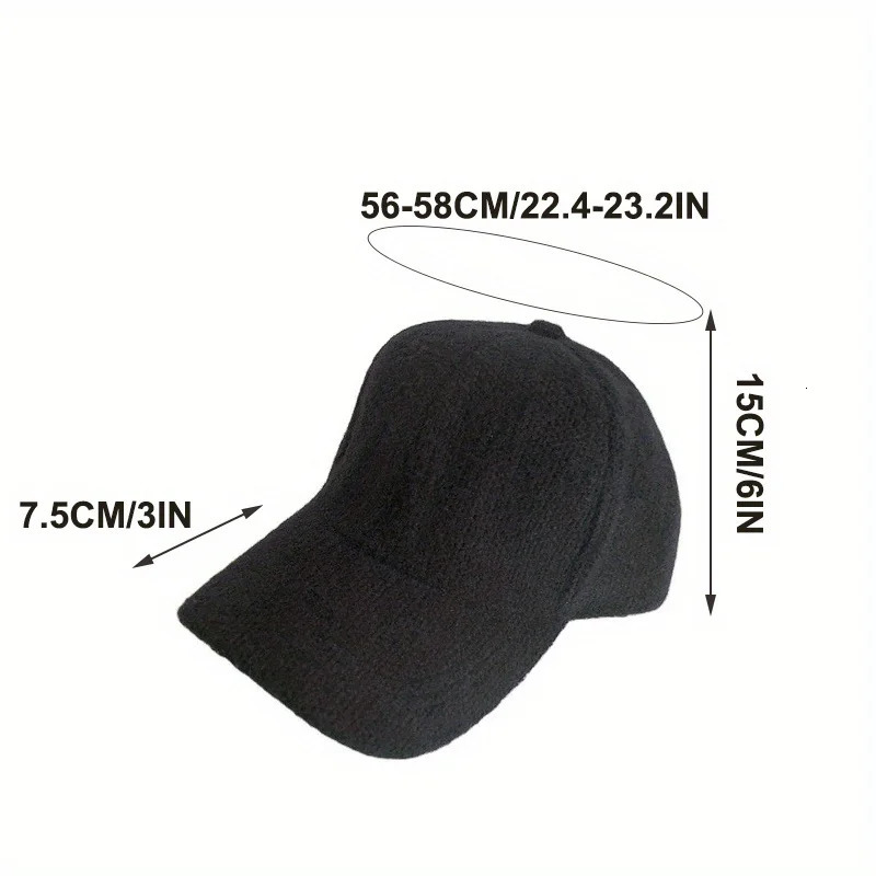 Warm Rabbit Fur Cap Adjustable Sun Shade Windproof Baseball For Men Women Autumn Winter Outdoor Travel ed 250218