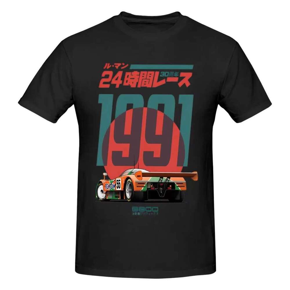 Men's and women's round neck short sleeve t-shirt, vintage, cotton, casual, Mazdaed 787B 30th