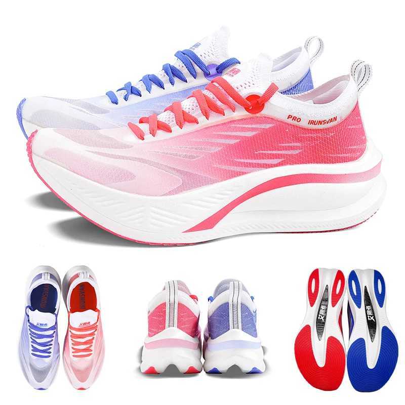 2024 IRUNSVAN Full Palm Real Carbon Plate Trail Running Shoes Men Eco-Materials Breathable Bounce-Back Cushioning Anti-slip Z250225