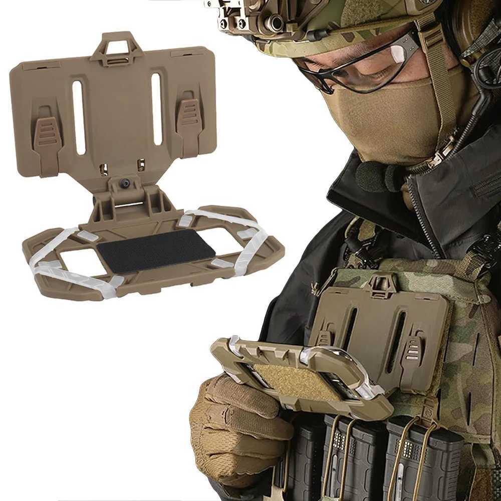 Tactical MOLLE Folding Navigation Board Vest Bag CS Airsoft Map Case Admin Panel Mobile Phone Holder for Screen Size 4.7-6.7inXJ250219