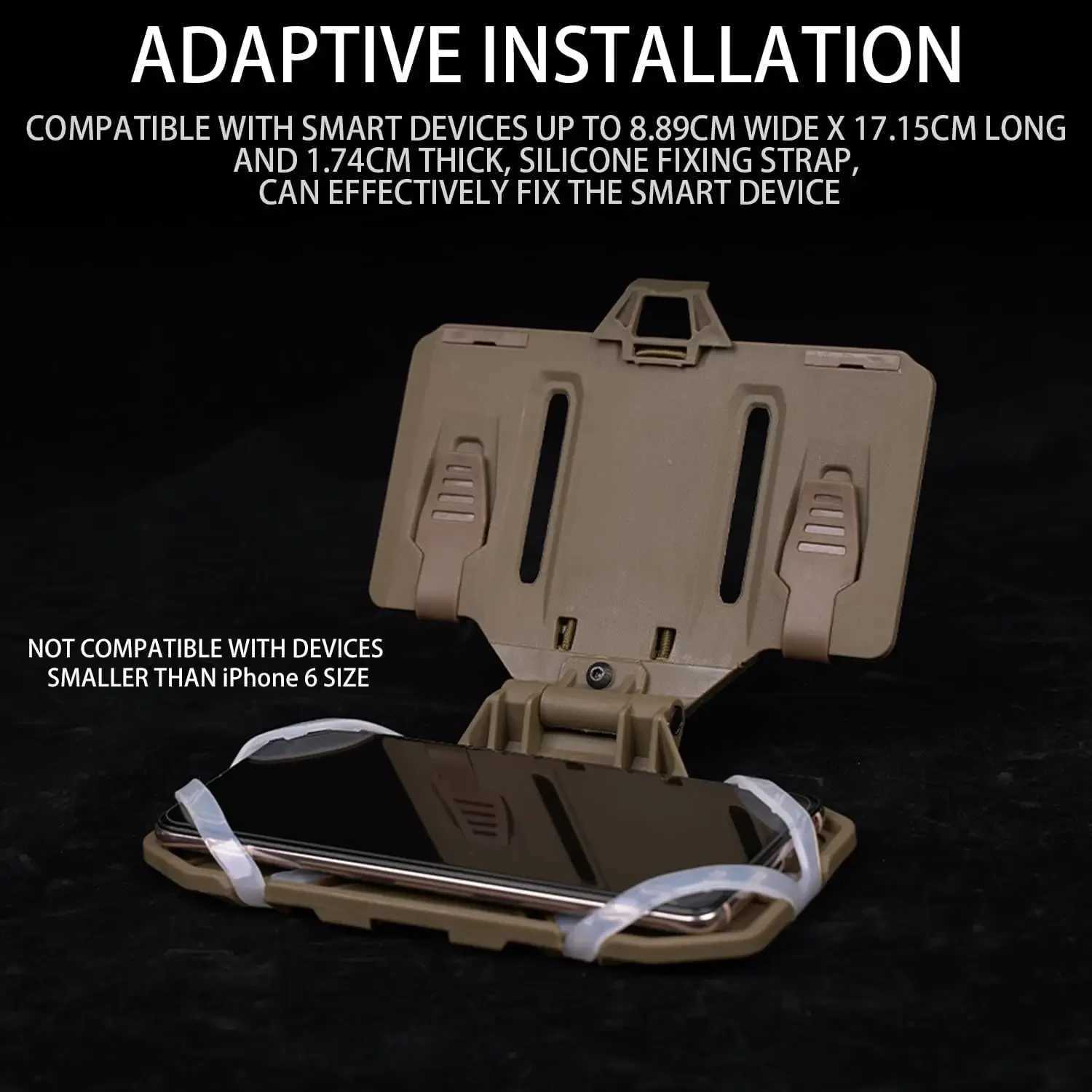 Tactical MOLLE Folding Navigation Board Vest Bag CS Airsoft Map Case Admin Panel Mobile Phone Holder for Screen Size 4.7-6.7inXJ250219