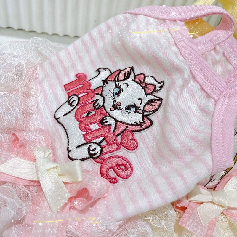 Summer Cute Cat Dog Dresses with Large Bow Decoration Floral Lace Trimem Broidery Cotton Puppy Clothes Perfect for Yorkshire Terrier, Teddy and Small 
