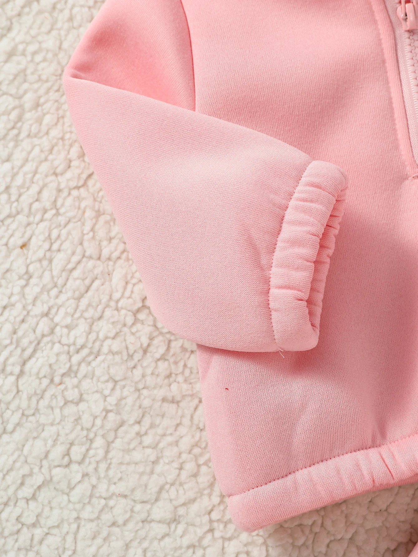 Baby Girl Fall Winter Clothes Solid Color 2 Piece Set Fleece Set Fur Sweasthirt Turtleneck Pants Sportswear For 1-3Y 250220