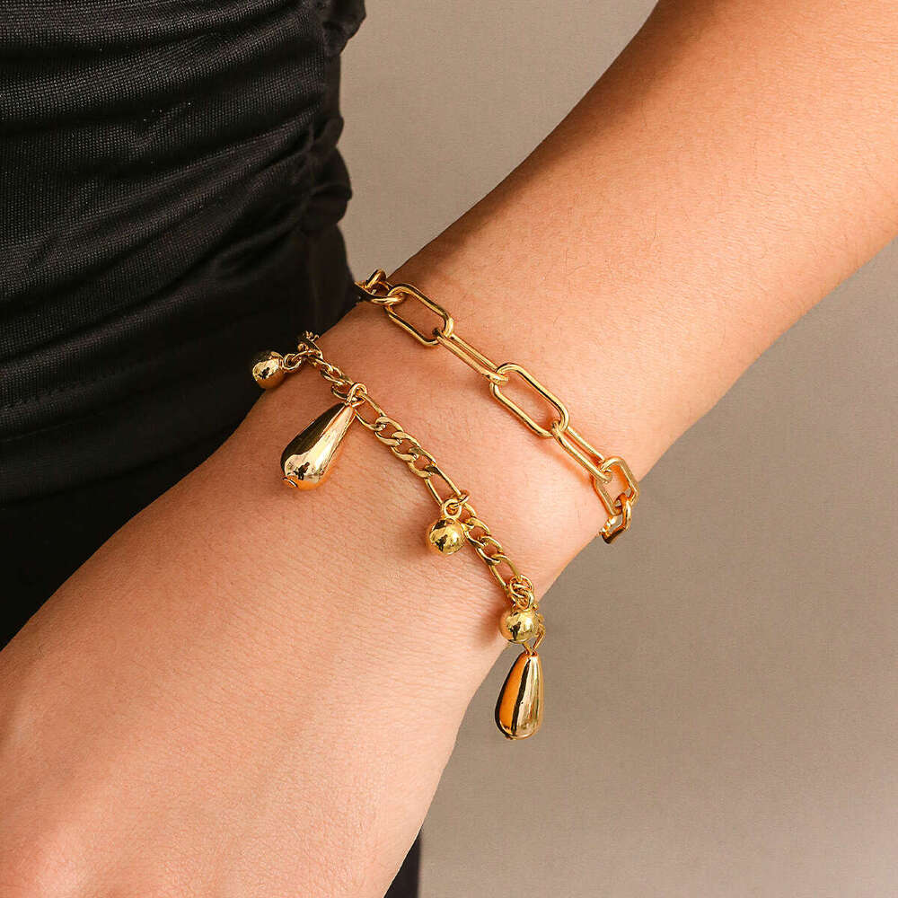 Hip Hop Droplet Shape Smooth Comma Pendant Personalized Simple Metal Chain Necklace Decoration Choker