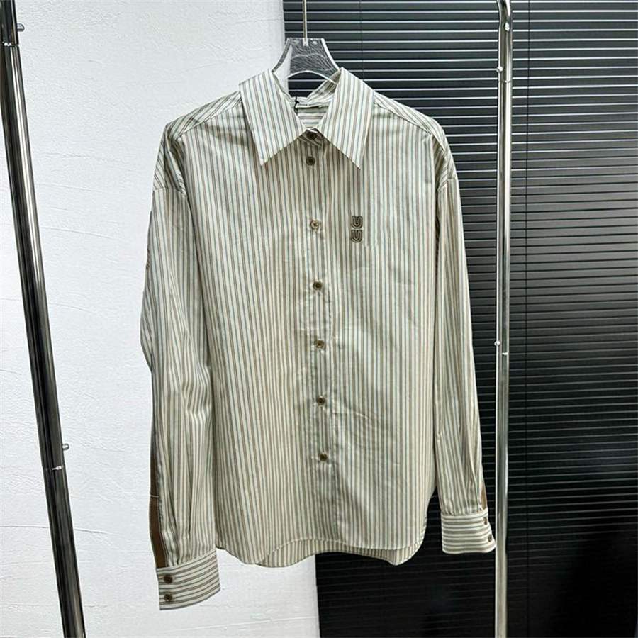 Striped Loose Women Shirts Luxury Lapel Shirt Jacket Spring summer Long Sleeved Tops Elegant Shirt Casual Daily Tops Blouses