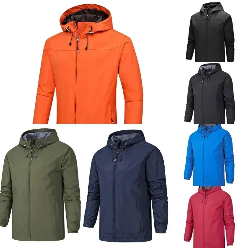 Men Waterproof Biker Jacket Hiking Camping Coats Male Life Baseball Jackets Windbreaker Climbing Jakcets Raincoat Man Clothes 250219