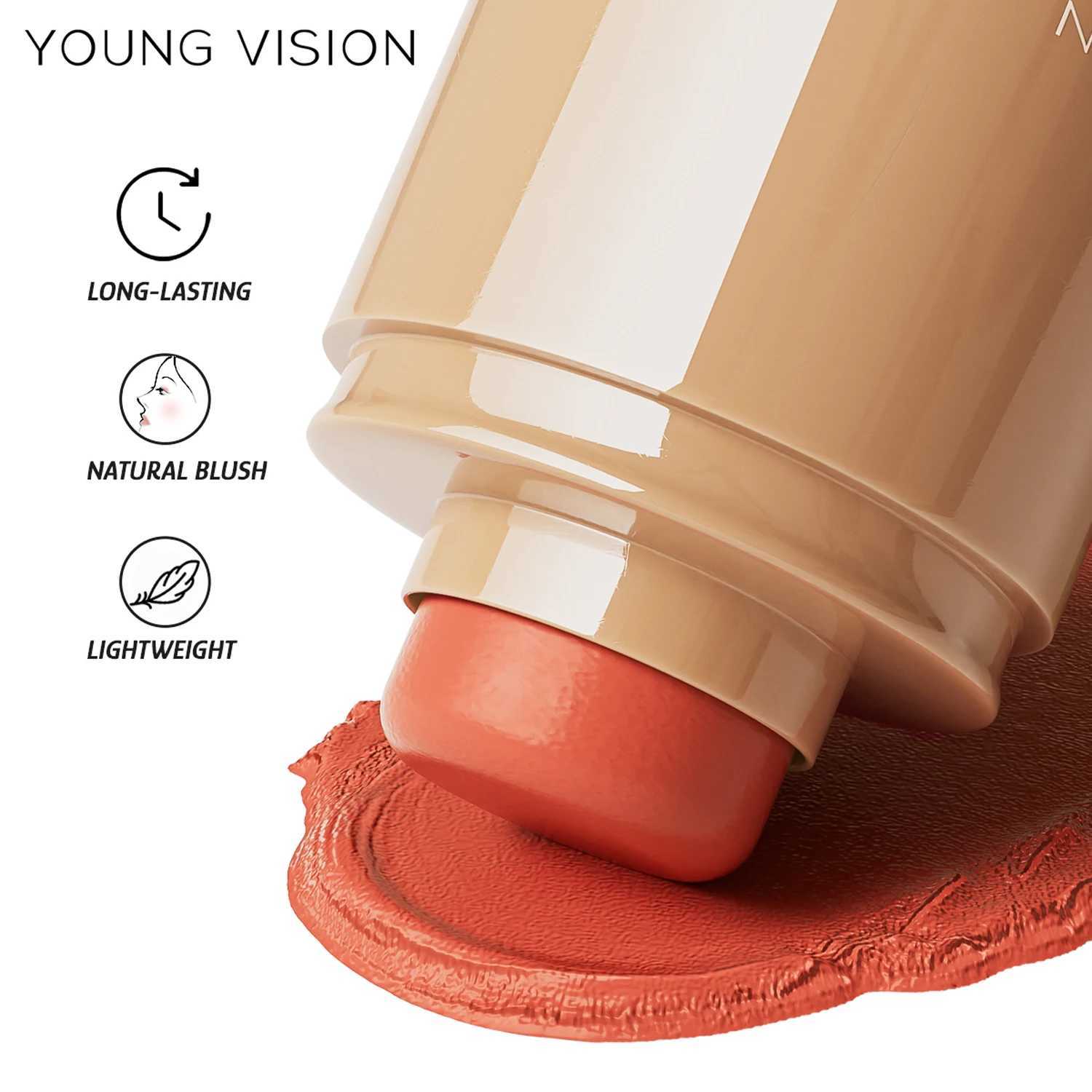 VISION 6colors/pack Matte Long Lasting Color Pocket B Stick Waterproof Sweatproof Lips Cheeks Creamy Rouge BerryW250220