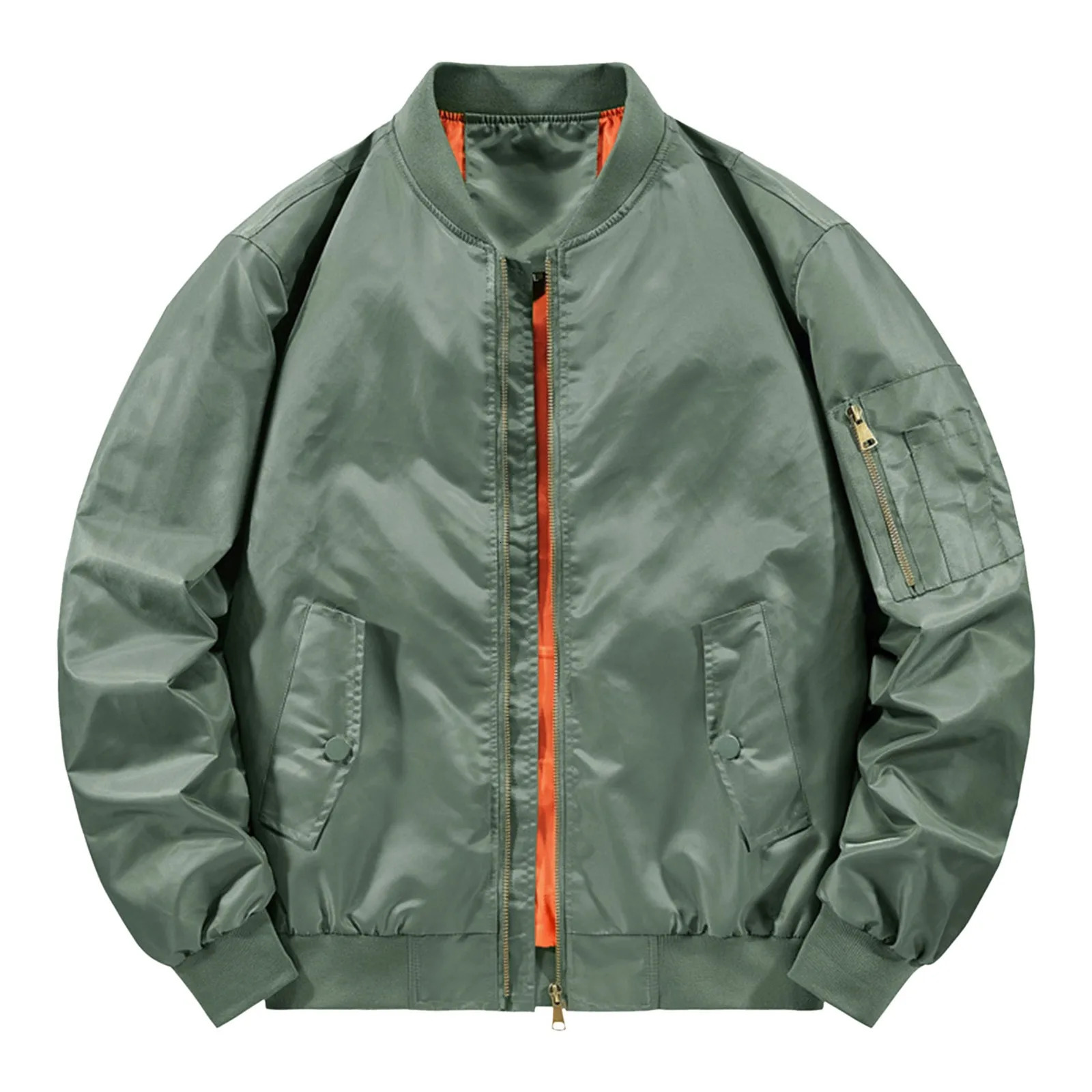 Mens Bomber Jacket Spring Autumn Male Baseball Jackets Pilot Men Outwear Army Green Coat Zipper MenS Tactical Uniform 250219