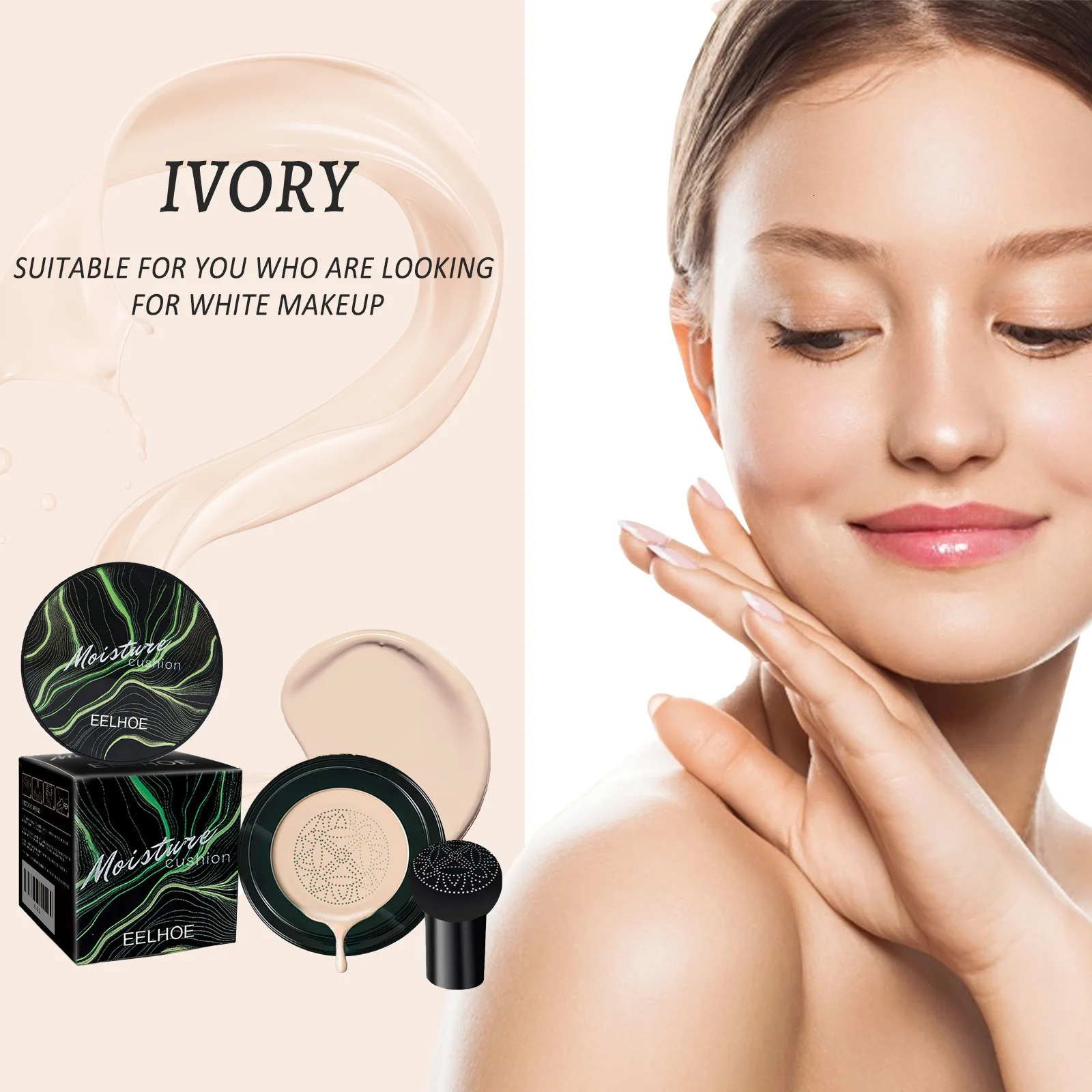Eelhoe 1 mushroom head air pad Cc face cream cover Blemish waterproof base oil control Bb 250217