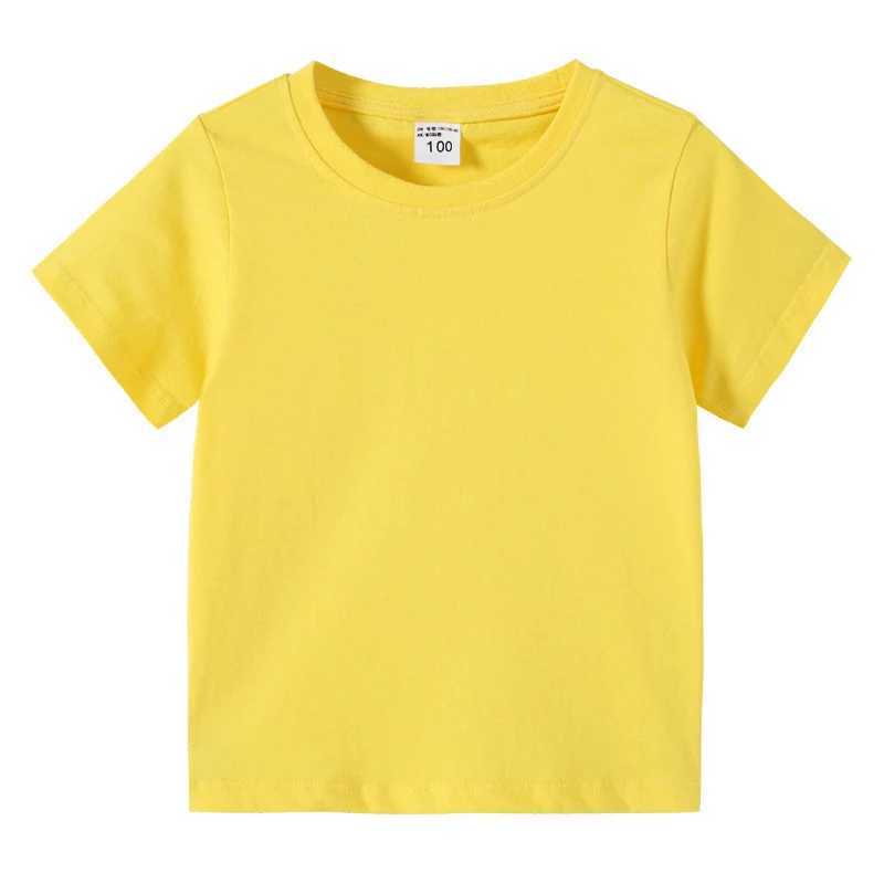 T-shirts Summer Kids Basic T-shirt Boys Round Neck Tops Tee 2025 Children Short Sleeve tshirts Girls Solid Color Tees Wholesale Clothes H250220