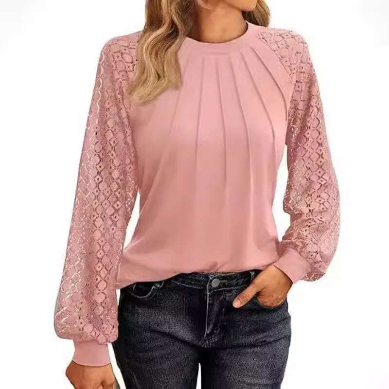 Solid Casual Loose For Women Fashion 2024 Autumn Vintage Women's Oversized Shirts And Blouses Elegant Youth Female Tops