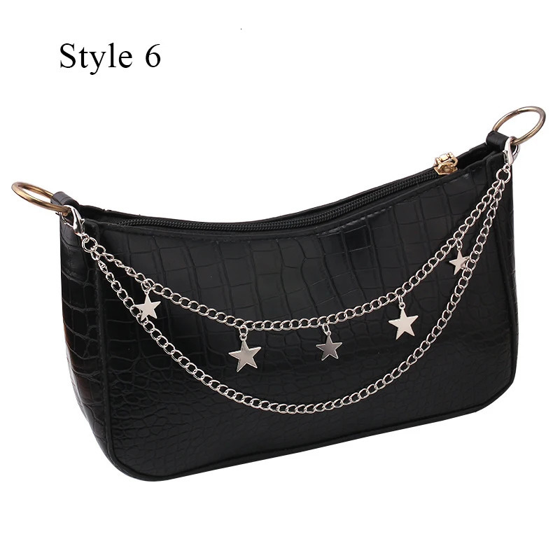 Y2k Metal Pearl Chain Strap For Bags Multilayer Bag Handbag DIY Handles Star Pendant Shoulder Accessories 250213