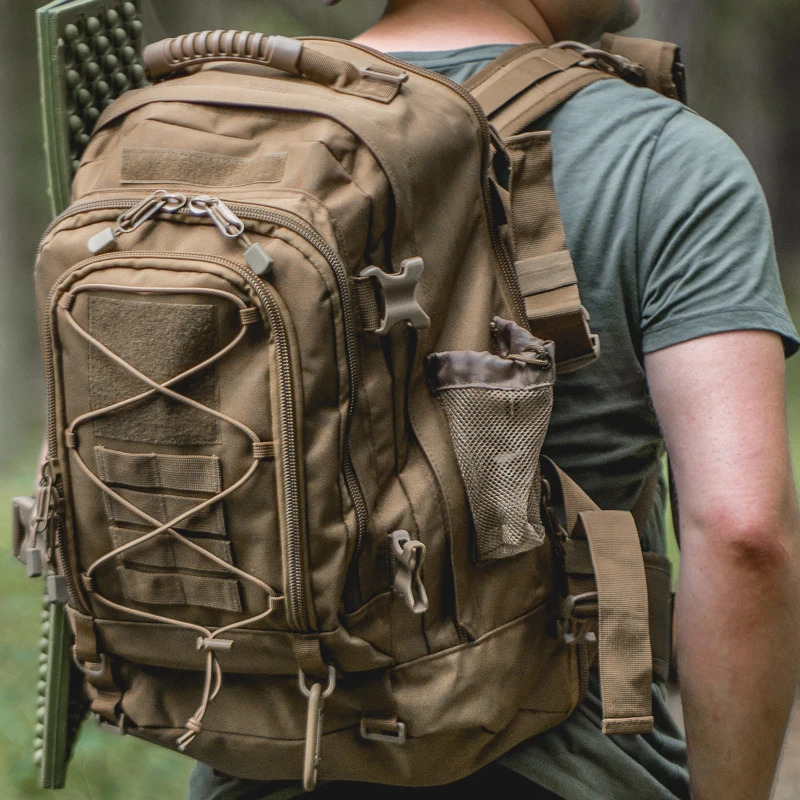 65L Outdoor Tactical Backpack Mens Hiking Bag Large Capacity Military Army Bags Travelling Camping Rucksack 250118