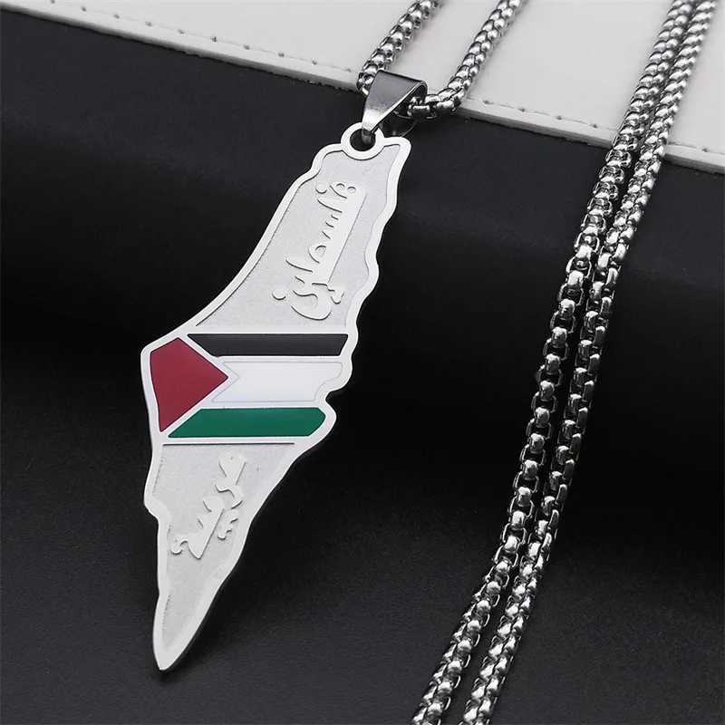 HNSP Palestine Stainl Steel Pendant Chain Necklace For Men Women Palestine Series Jewelry AccoriesXJ250219