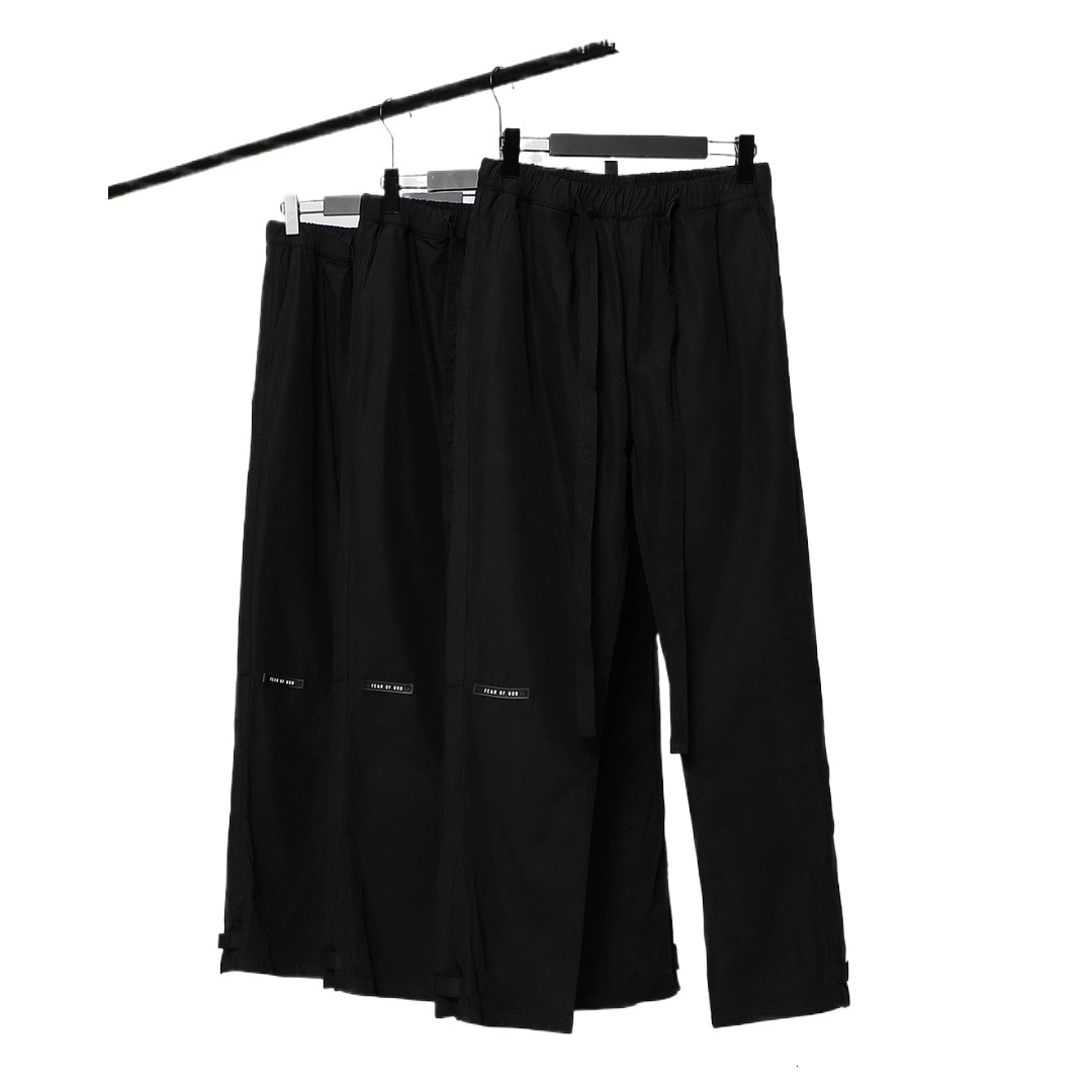 Trendy FOG Season 6 Nylon Splicing Velcro Legs High Street Strap Men's And Women's Couple Pants