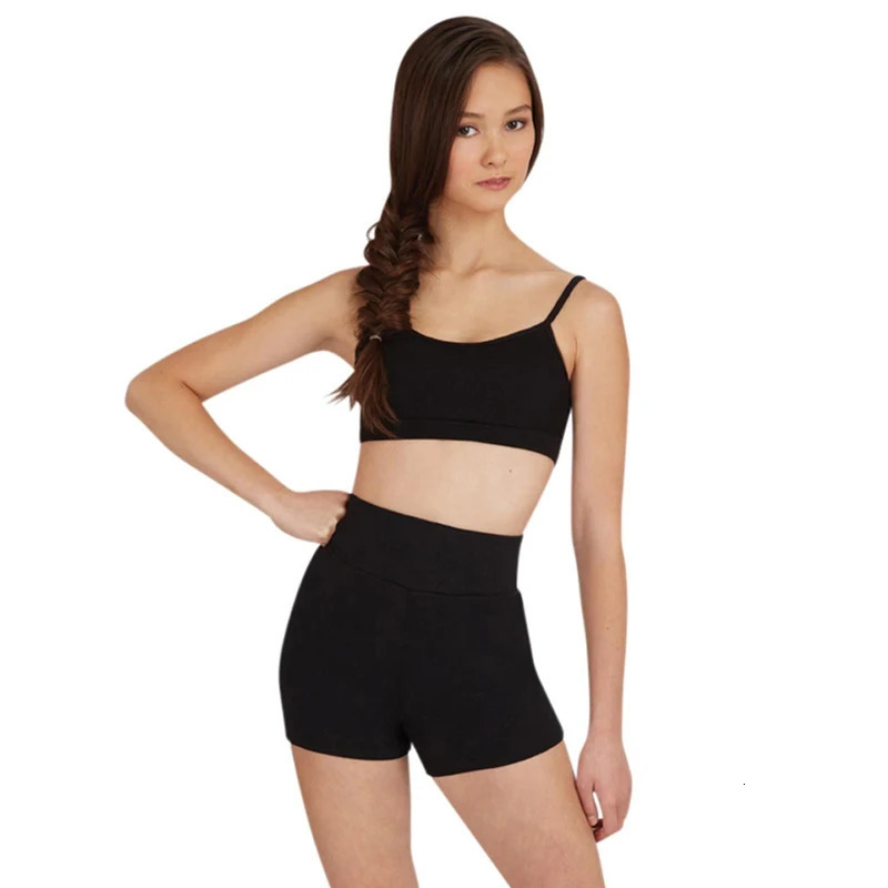 OVIGILY Women High Waisted Shorts Adults Black Exercise Pants for Dance Practice Wear Fitness Shorts Girls Gymnastics 250214
