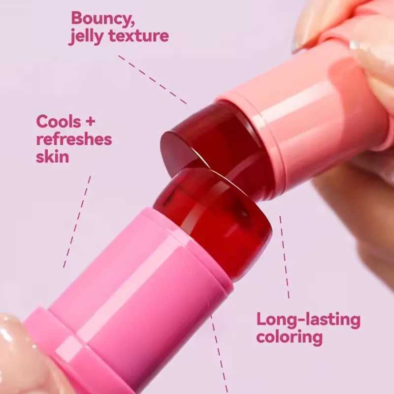 Multi-Use Crystal Jelly B Stick Moisturizing Lip Cheek Tinted Balm Lasting Matte Natural Rouge Rubber Brighten Contour MakeupW250220