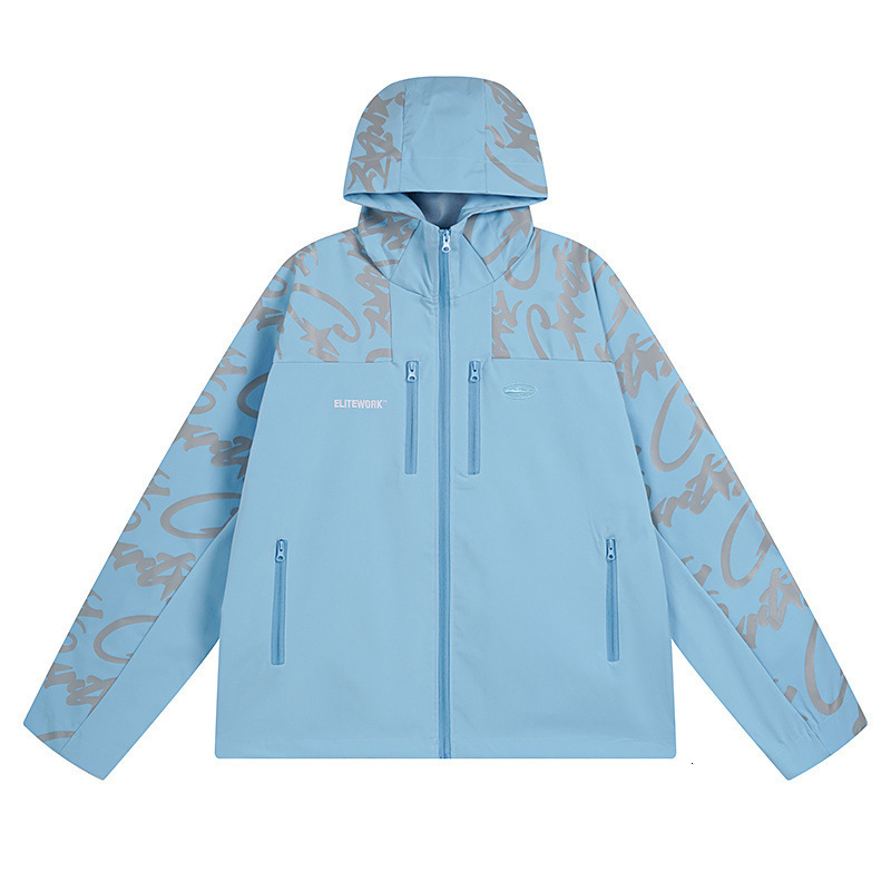 25 Trendy Devil's Island Full Print Letter Embroidery Hoodie Jacket Men's And Women's High Street Pants Set