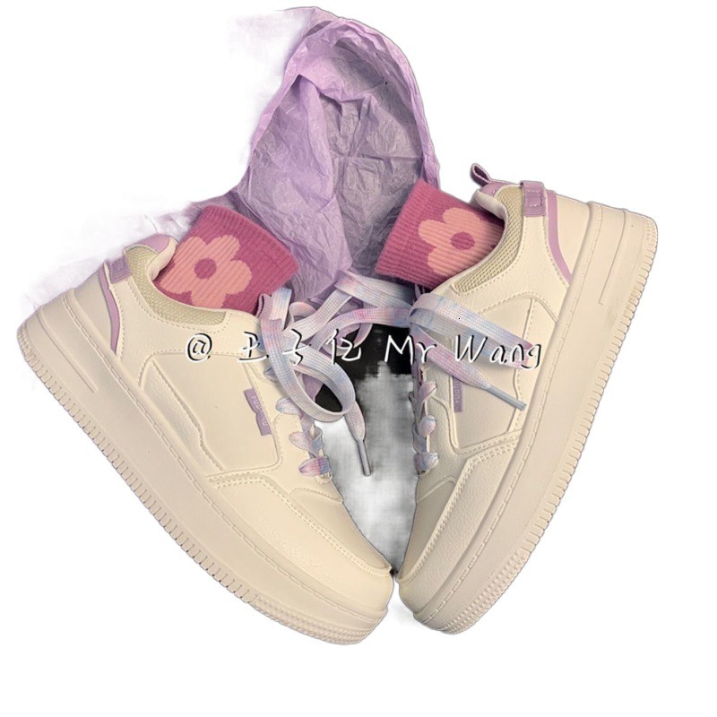 2025 Spring/summer New White Fashion Multi Functional Leather Face Women's Designer Shoes Korean Edition Breathable Casual Sports Flat Shoes