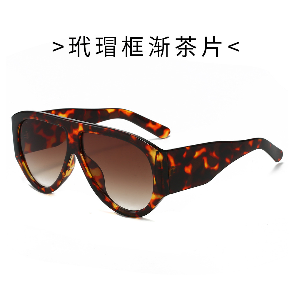 Large Frame Women Pilot Sunglasses 2025 New Decorative European And American Sunglasses High-grade Sense Sunglasses Concave Shape