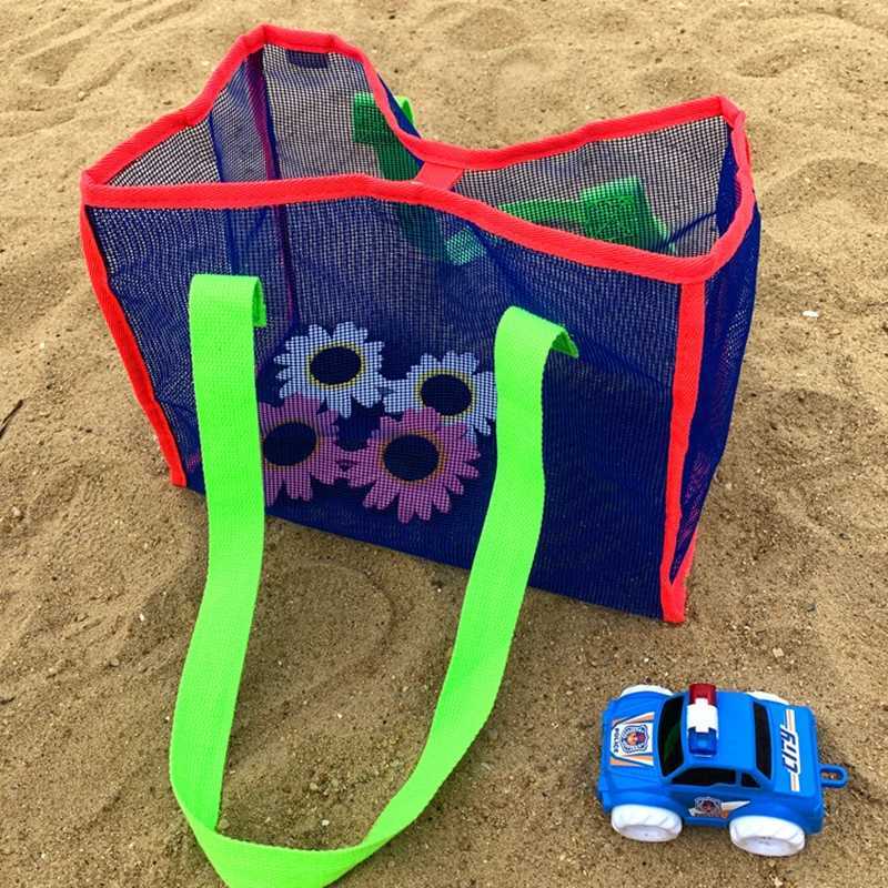 Summer Ins Large Capacity Beach Bags Mesh Hollow Portable Swimming Shopping Tote Outdoor Travel Bag Toy Storage Handle Tote Z250219