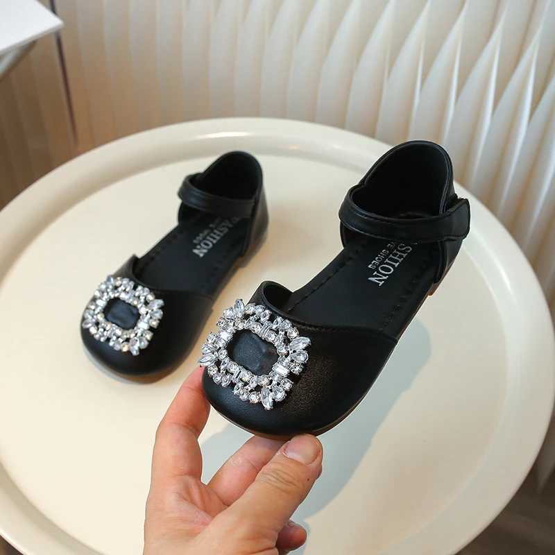 Girls Mary Janes Crystal Cover Toe Luxury Party Wedding Children Princess Shoes Four Seasons Elegant Soft Kids Flat Shoes 23-32 X250220