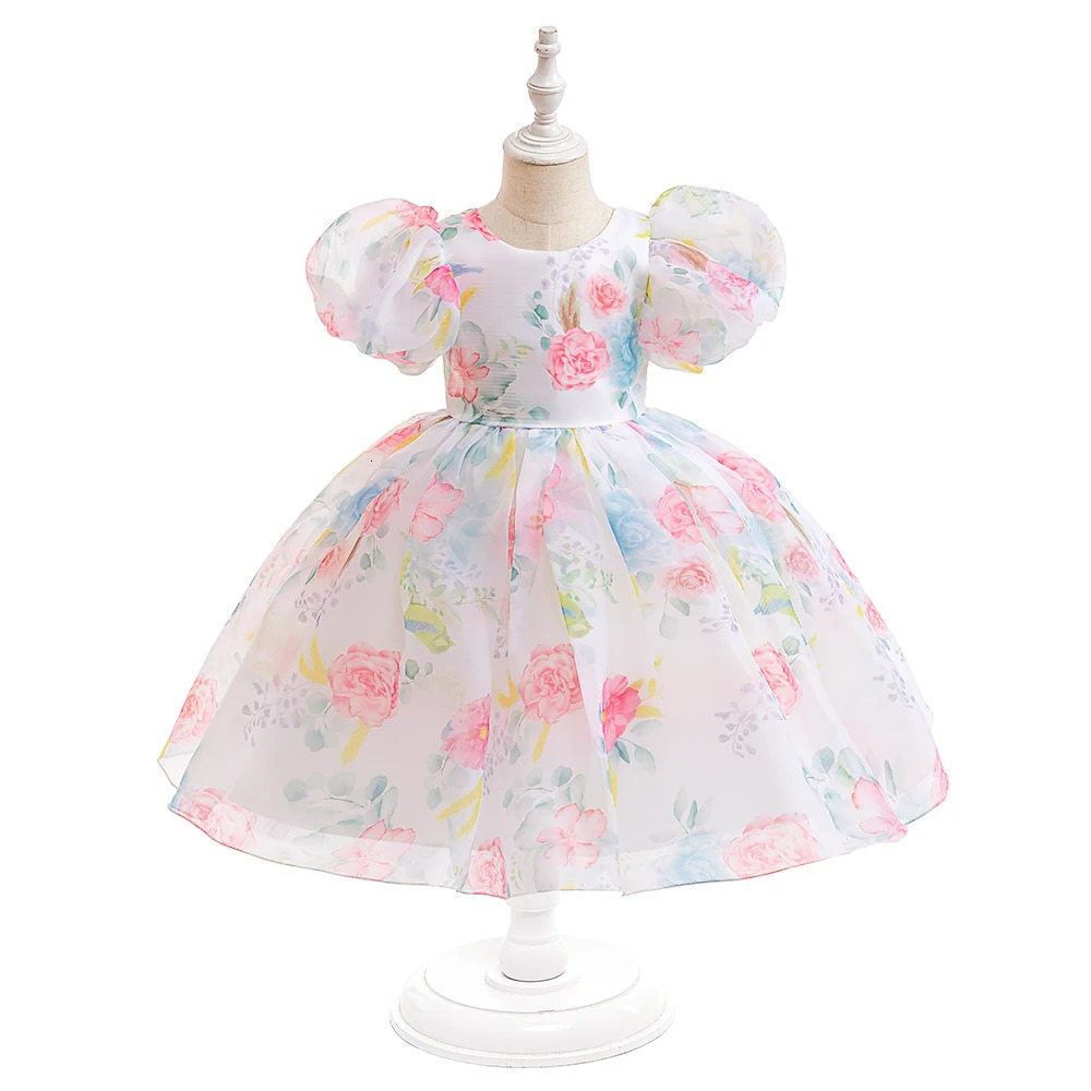 Child Evening Flower Pageant Vestidos Girls Princess Dress Lace Tulle Wedding Party Formal Bridesmaid Tutu Fluffy Prom Gown 250220
