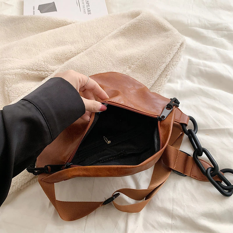 Luxury Crossbody Chest Bag High quality soft Leather Women Waist Fashion Fanny Pack Designer ladies Shoulder Phone 250219