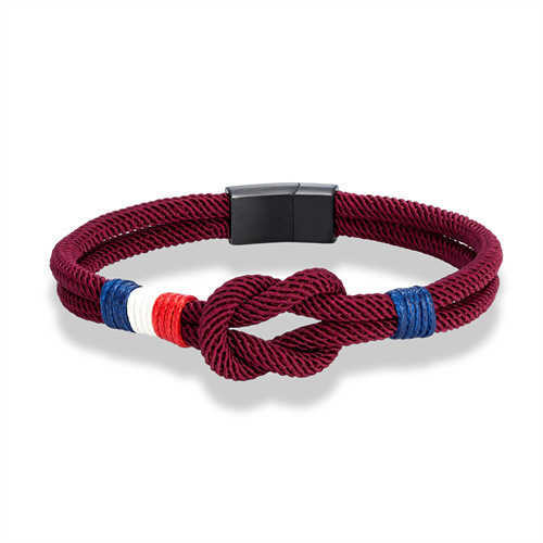Charm Bracelets French Flag Bracelet Mens and Womens Fashion Milan Rope Flag Hand Rope H25220