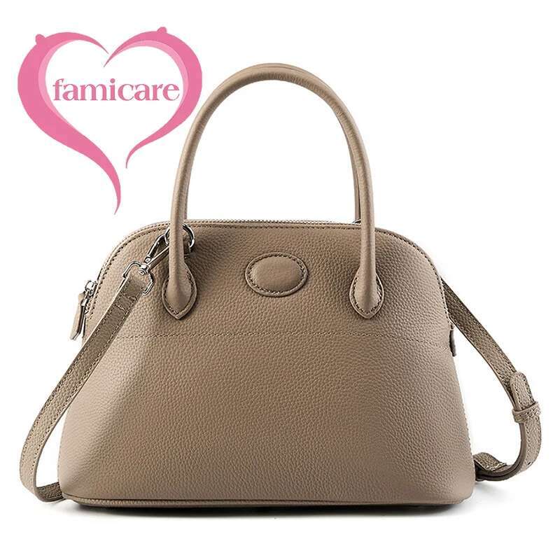 New Lady T Cowhide Shell Bag Women Fashionable Versatile Commuting Handbag Female Shoulder Crossbody Girl Messenger Packs