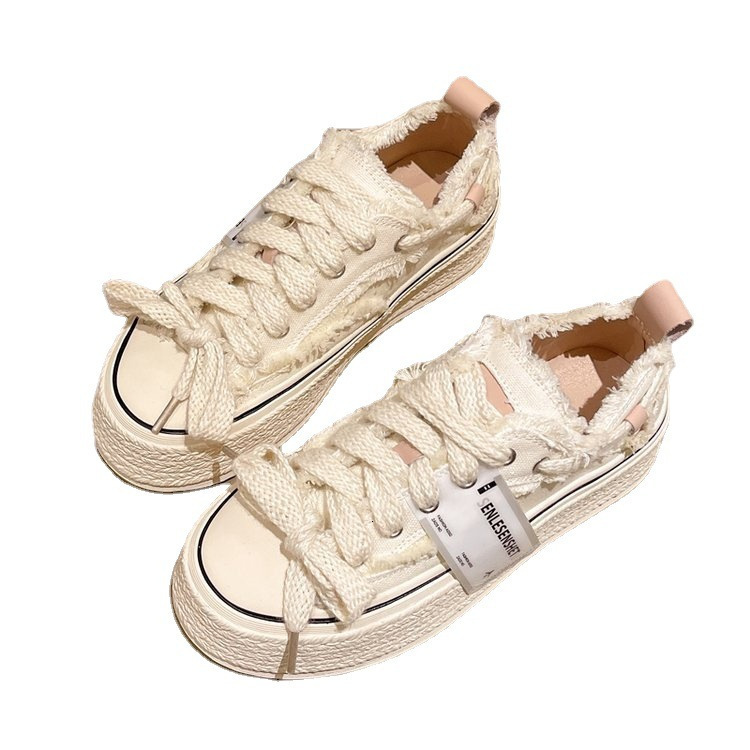 Canvas Women's Designer Shoes 2025 New Breathable Multifunctional Fashion Personality Woven Thick Sole White Shoes Women's Shoes Fashion Tre
