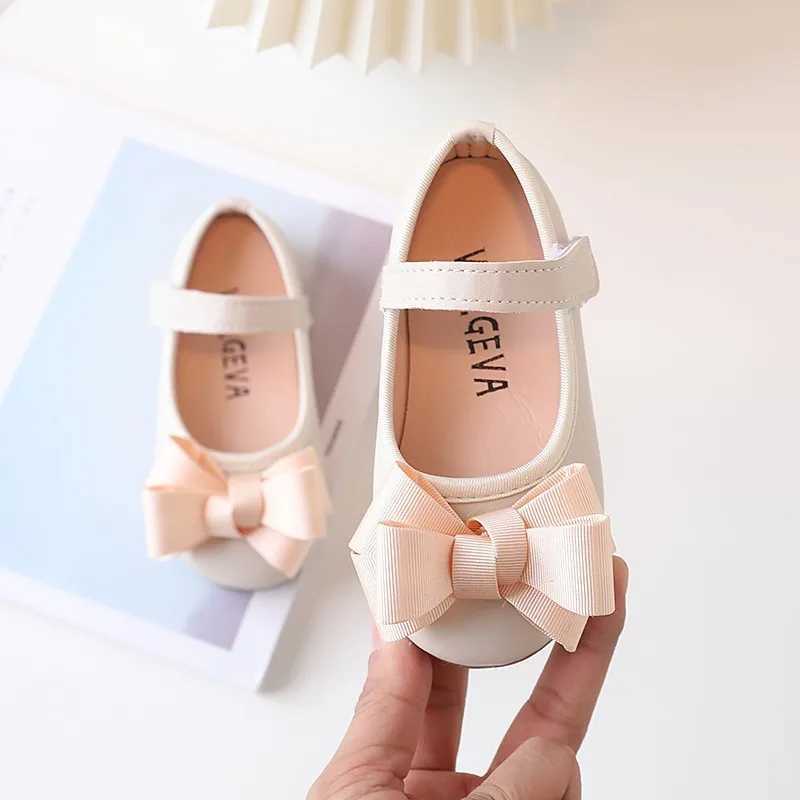 Kids Leather Shoes Girls Bow Sweet Princess Single Shoes Spring Autumn New Casual Flats Soft-soled Baby Shoes H609 X250220