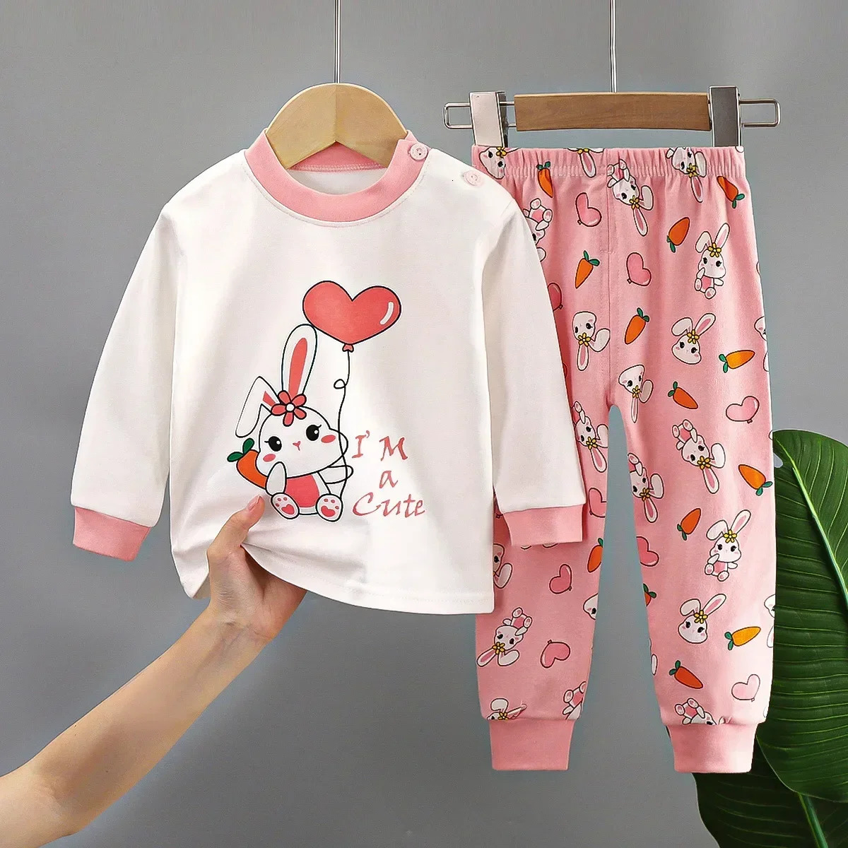 Kids Boys Girls Pure Cotton Pajamas Cute Cartoon Long Sleeve Pyjamas Toddler Baby Autumn Sleepwear Childrens Clothing Sets 250219