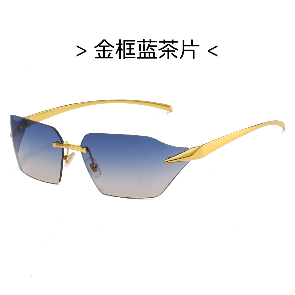 Fashion Sunglasses For Women Designer Luxury Glasses Frameless Edge-cut Eyeglasses