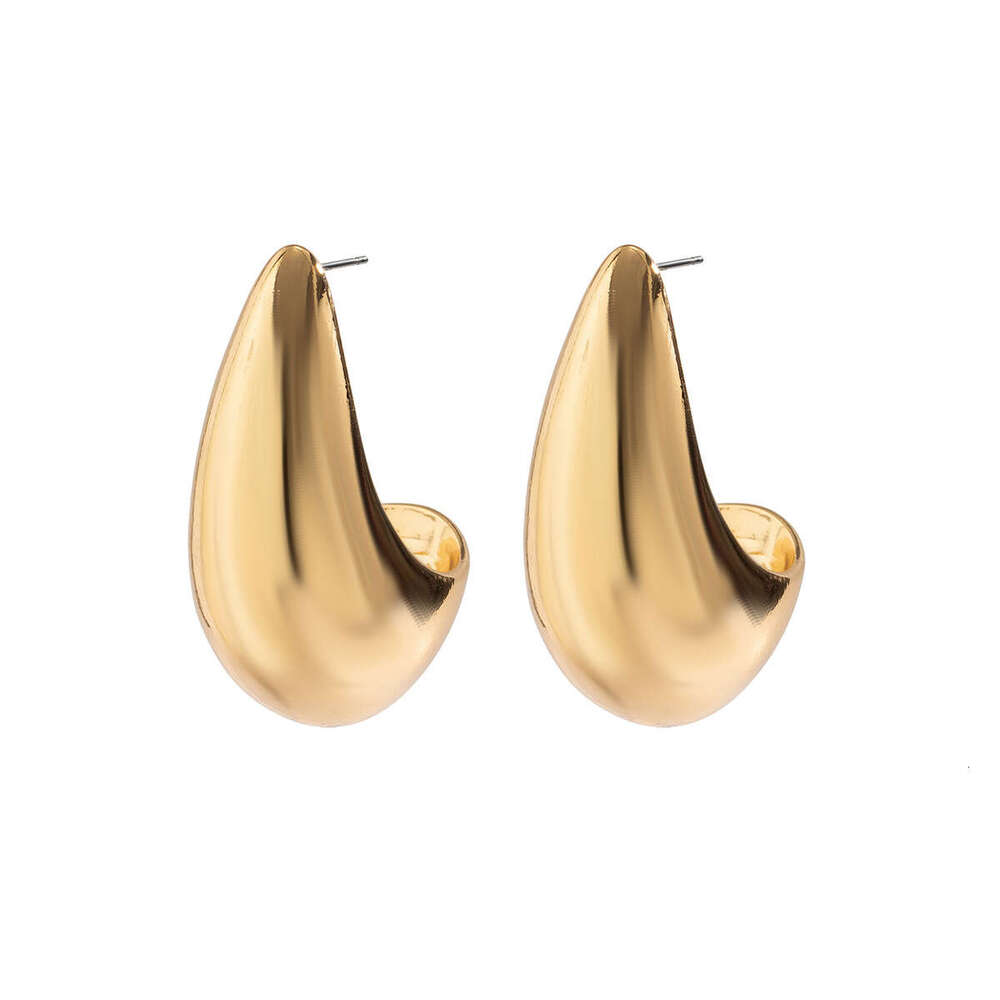 Show comma tear punk earrings, niche minimalist smooth hanging style water drop earrings