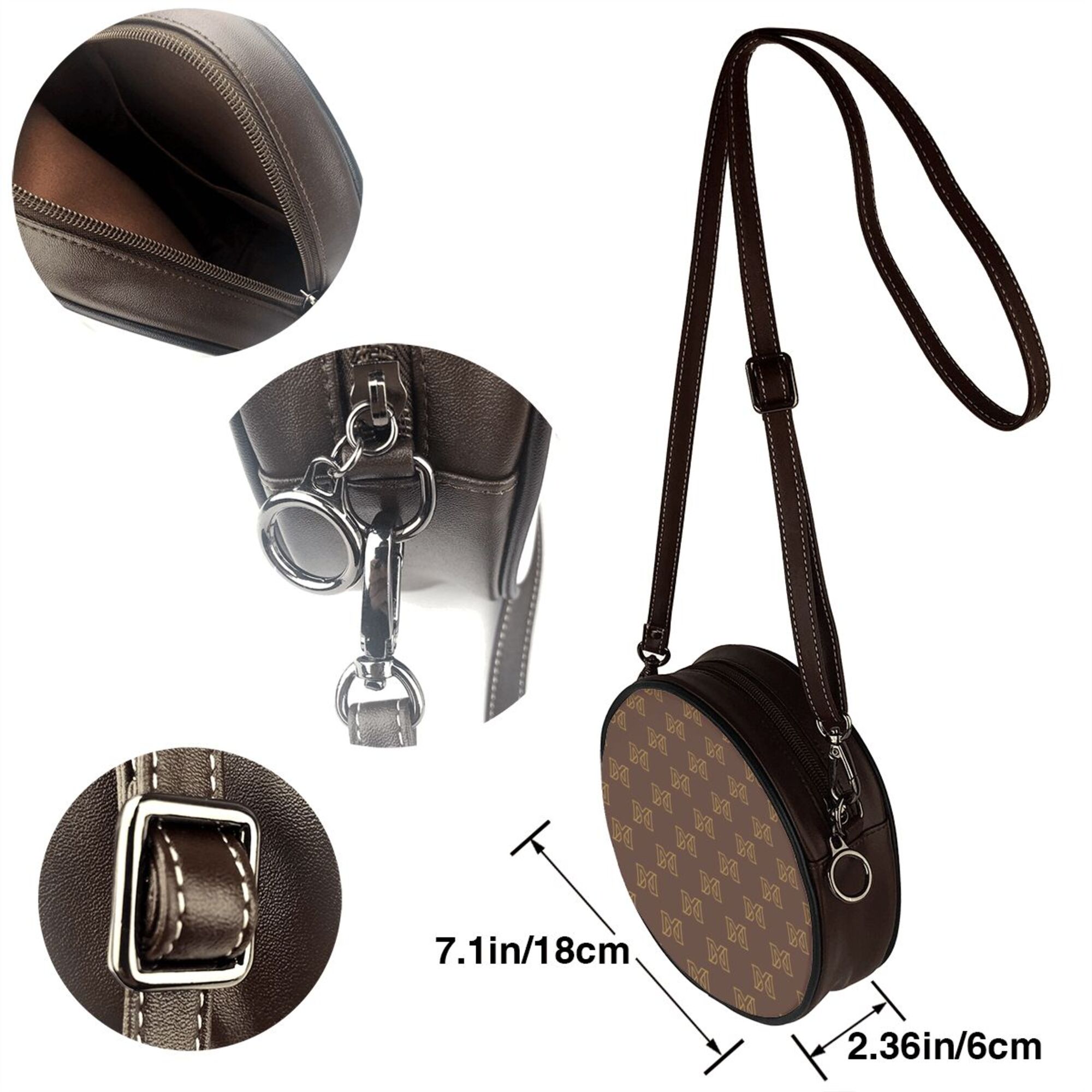 NXY higher quality rounded shoulder bag designer bag women PU crossbody bag luxury bag handbags womens Fashion classic multifunction handbag with dust