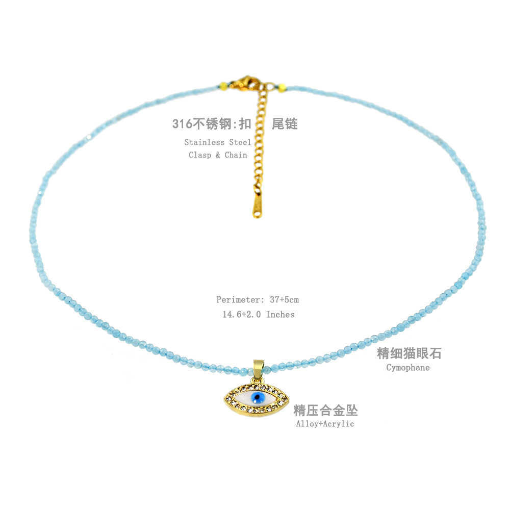 Pendant Necklaces Summer Dopamine Jewelry Butterfly Necklace Female Y2K Devils Eye Crystal Bead Necklace Ins Premium H25219