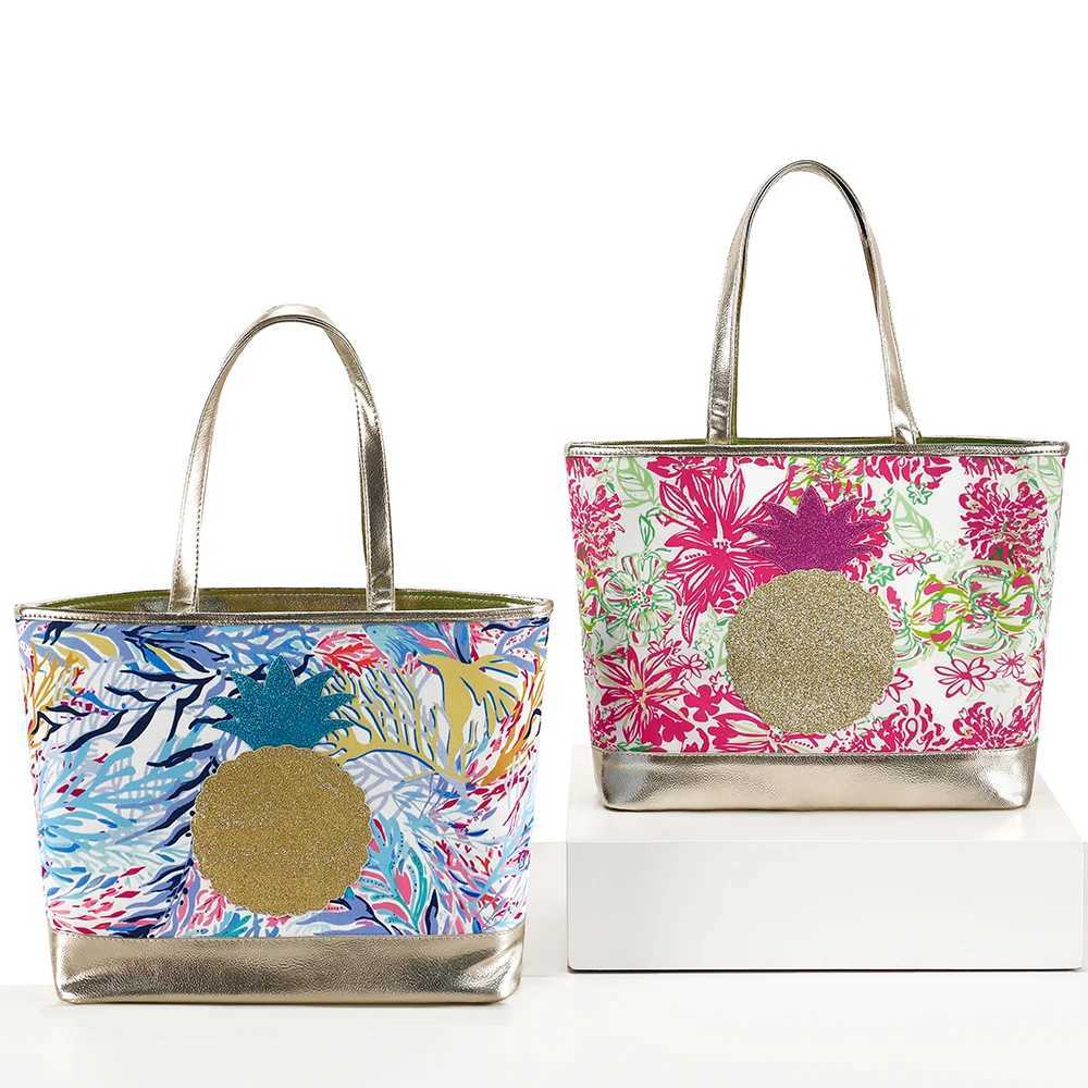 Floral Travel Bag For Ladies Pineapple Tote Bag For Women Carry On Beach Sports Gym Overnight Weekender Bag Z250219