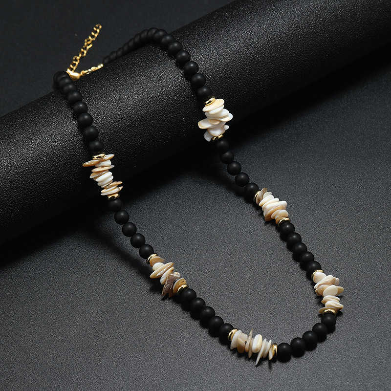 Pendant Necklaces Fashion New Necklace Unique Bohemian Necklace Turquoise Crushed Stone Coconut Shell Mens Surf Punk Necklace H25219