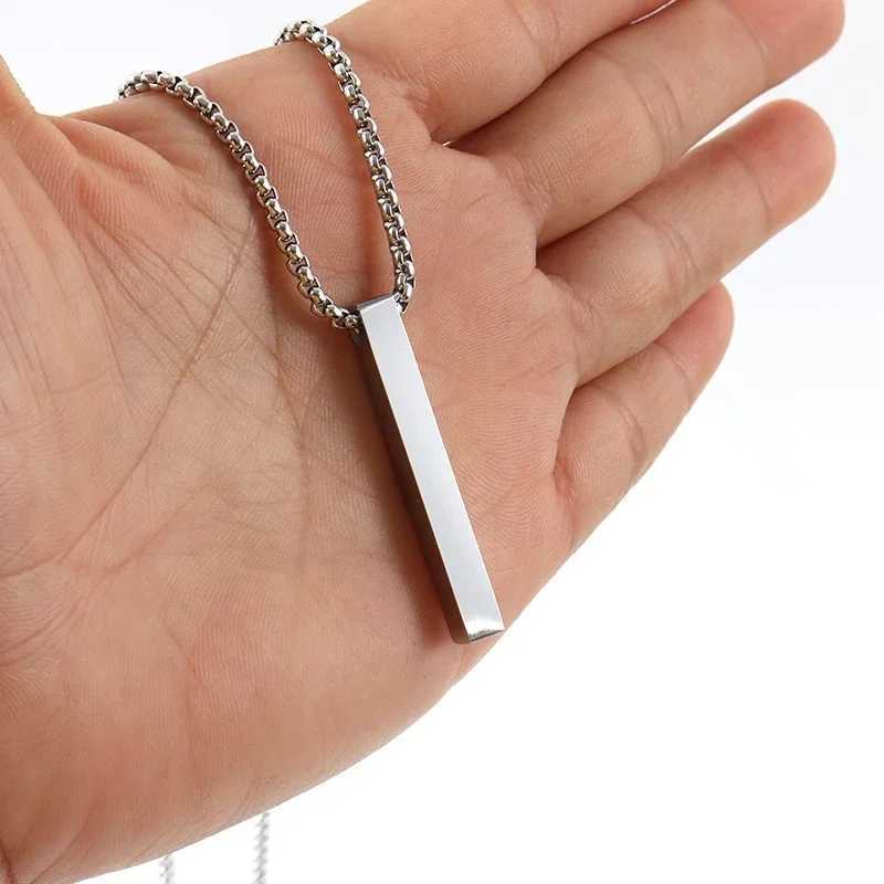 Silver Color Strip She Geometric Pendant Simple Tren Necklace Collaone Chain For Women Delicacy Birtay GiftsXJ250219