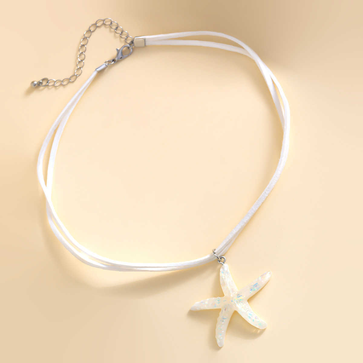 Pendant Necklaces Bohemian style starfish pendant necklace beach and seaside vacation accessories star shaped womens collarbone chain H25219
