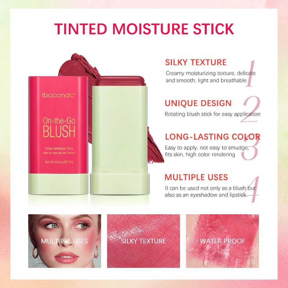 Multi-function B Stick Lasting Moisture Waterproof Rendering Brightening Skin Rouge B Cream Used On Lips Eyes CheekW250220