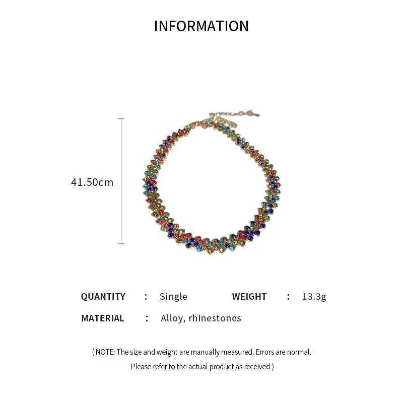 Luxury Shiny Full Rhinestone Choker Necklace for Women Personalized Geometric Crystal Necklaces Wedding Jewelry Party GiftsXJ250219