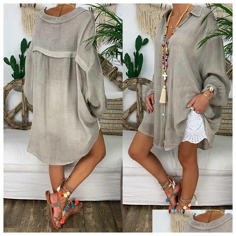 Cover-Ups Coverups Loose Women Cover Ups Swimwear White Beach Dress Cotton Kimono For Swimsuit Up Woman1 Drop Delivery Sports