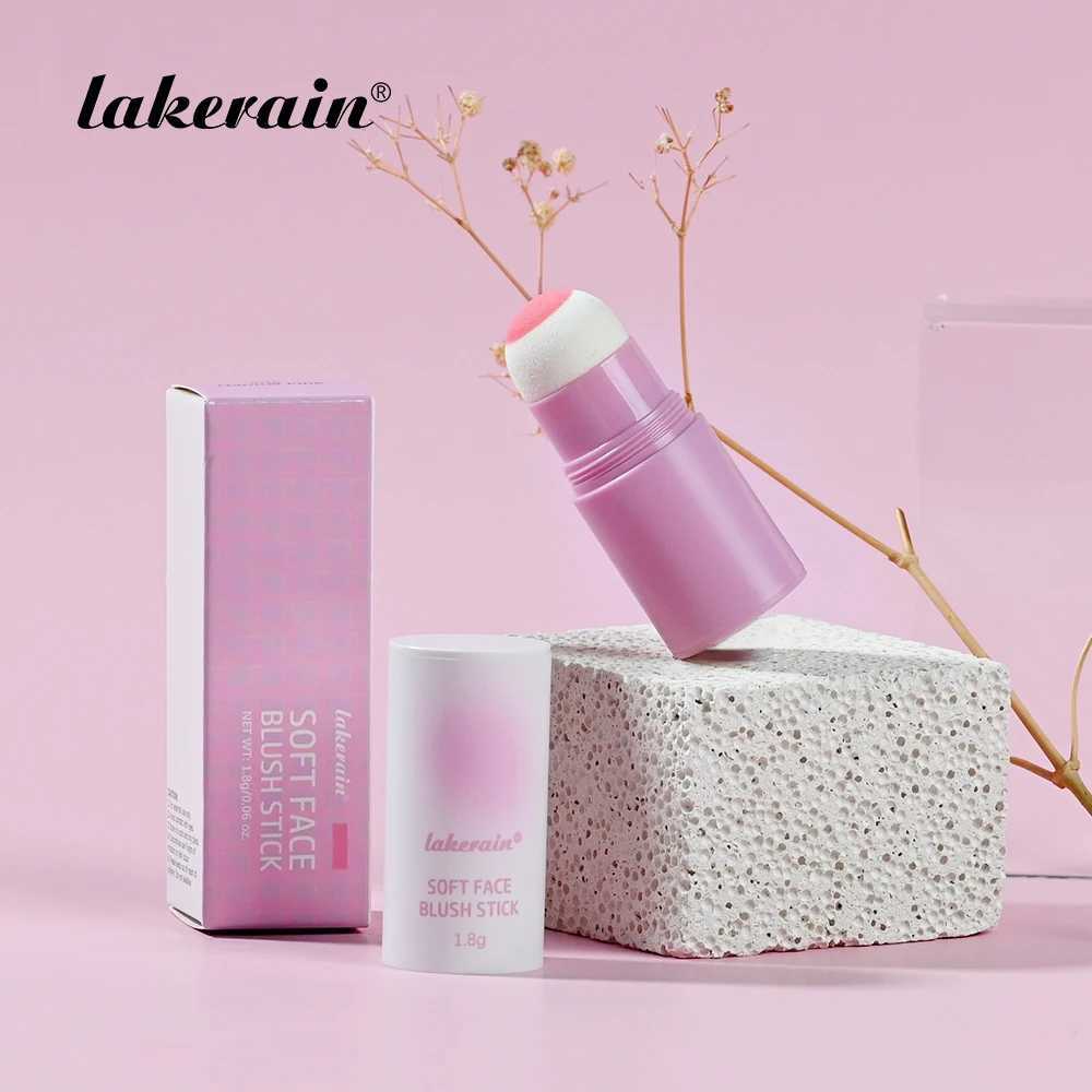 LAKERAIN 3 color purple tube matte natural makeup sponge head b stick waterproof color correction rouge bW250220