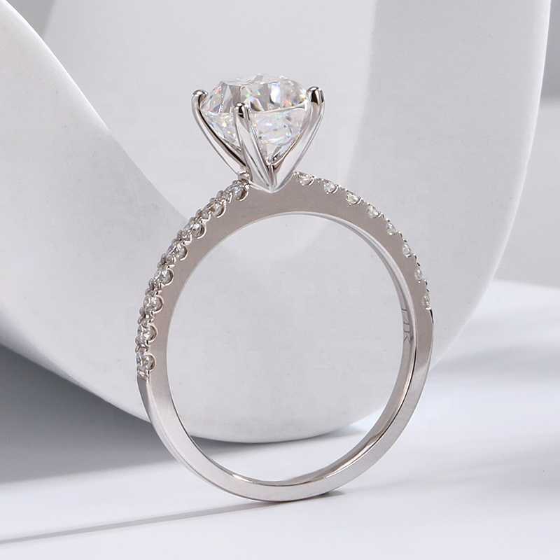 Cushion Moissanite Women Ring Customized Manufacturer Silver 925 Engagement Rings 10K 14k 18K Pure Gold Wedding Moissanite Rings