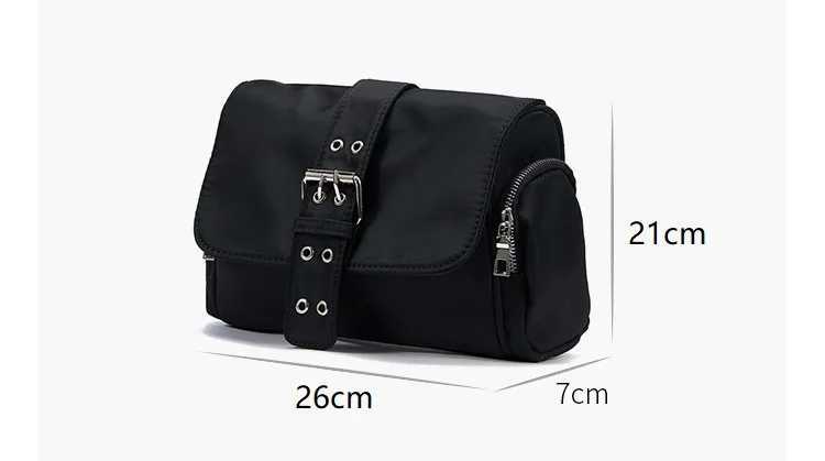 Nylon Women Shoulder Crossbody Bag black Fashion Axillary bags Brand design ladies female handbag small Black womens bag Y250218