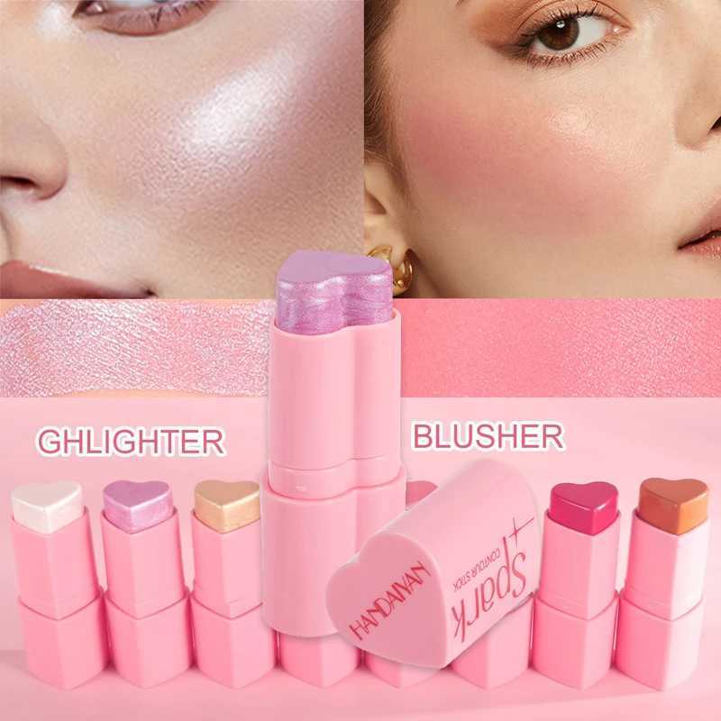 Love Shape B Highlighter Stick Lip Tinted Eyes Cheek Lips Brighten Cream Water-resistant Face Contouring Shadow B MakeupW250220